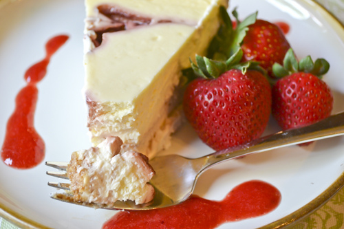 Strawberry Swirl Cheesecake