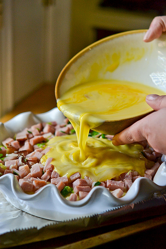 Savory Ham-and-Swiss Breakfast Pie-6