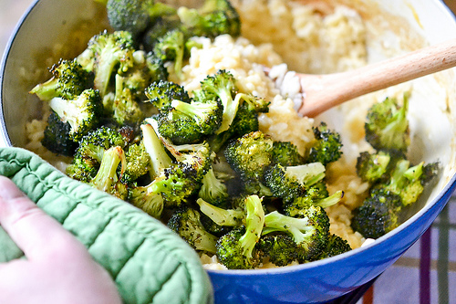 Broccoli-Cheddar Oven Risotto-8