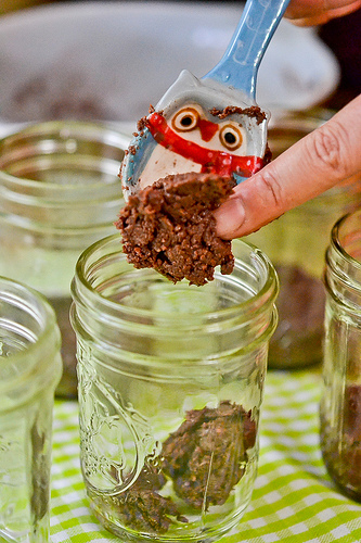 Chocolate Banana Cheesecake in a Jar-3