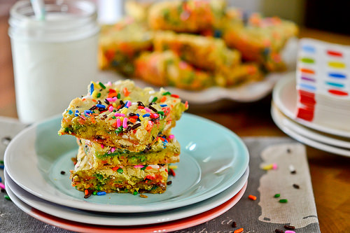 Lemon Cake Batter Blondies-12