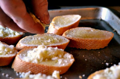 Garlic and Cheese Crostini