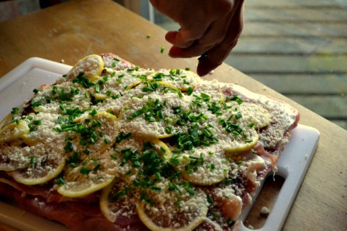 Lemon-Prosciutto Stuffed Pork Roast