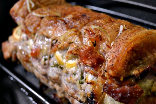 Lemon-Prosciutto Stuffed Pork Roast