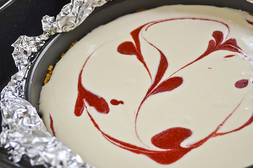 Strawberry Swirl Cheesecake