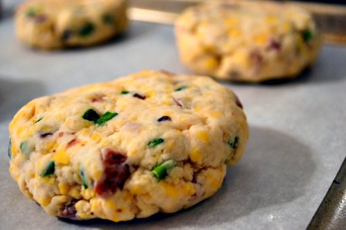 Cheddar, Bacon and Fresh Chive Biscuits
