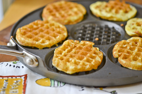Waffles with Honey-Caramelized Peaches 13