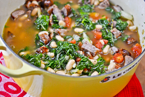 Swiss Chard, White Bean & Sausage Soup 11