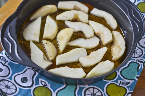 Upside-Down Pear Chocolate Cake