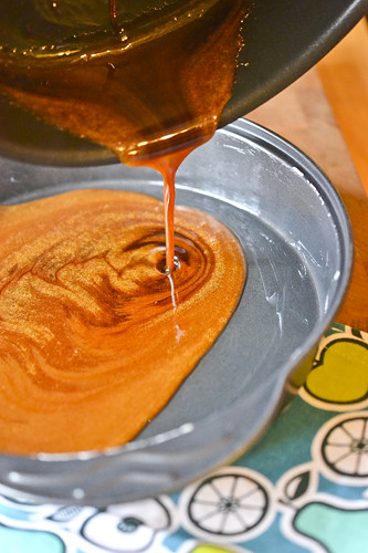 Upside-Down Pear Chocolate Cake