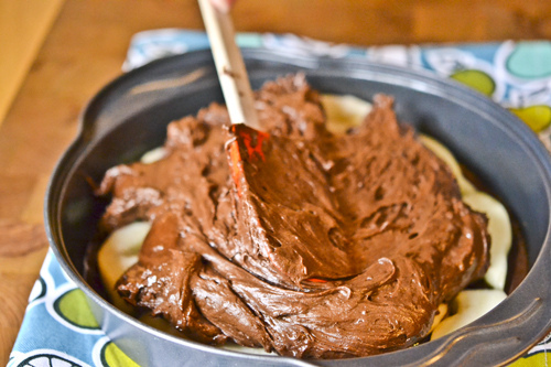 Upside-Down Pear Chocolate Cake