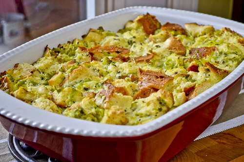 Herb-and-Leek Bread Pudding 9