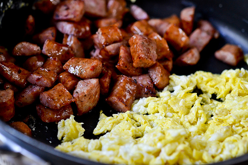 Smoked Sausage Breakfast Pizza-2