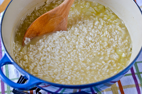 Broccoli-Cheddar Oven Risotto-5