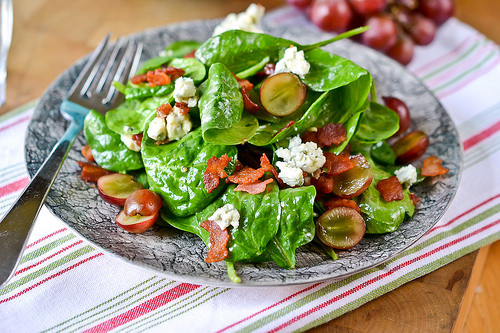 Spinach Salad with Warm Bacon Dressing-12