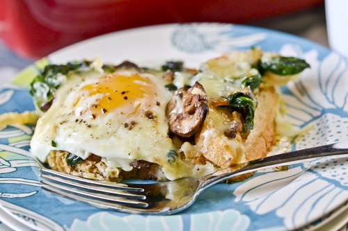 Mushroom-Spinach Baked Eggs 2